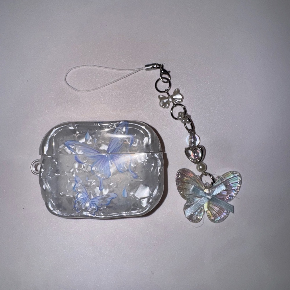 Butterfly Design Phone Case with Charm